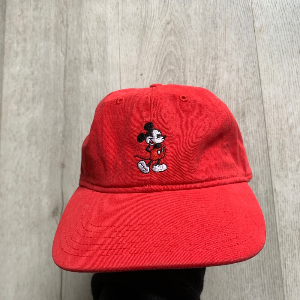 Disney Mickey Mouse Red‎ Baseball Cap Embroidered Dad Hat Adjustable GMC12420